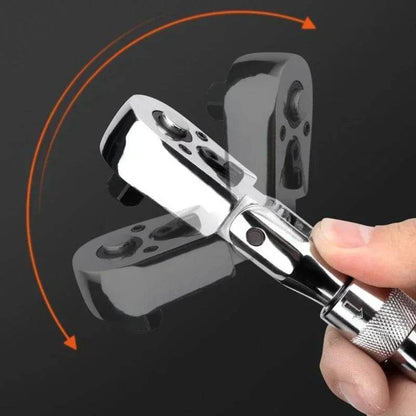 1/4 1/2 3/8 72-Tooth Carbon Steel Retractable Ratchet Wrench Automatic Quick Release Spanner Multifunctional Hand Tool - My Chroma Cart