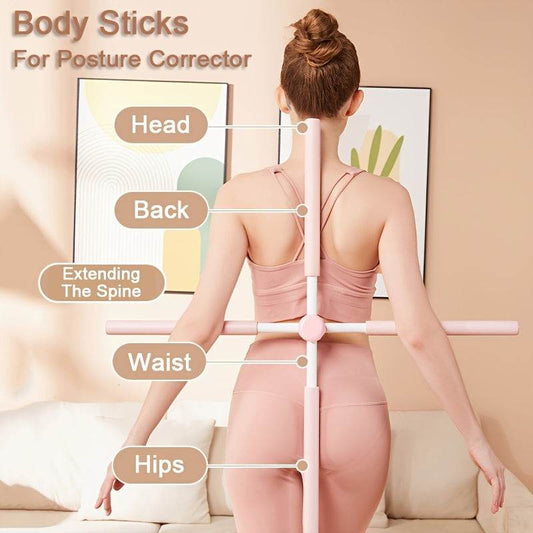[Yoga Body Stick] Yoga Body Stick for Posture Correction, Shoulder and Neck Relief, and Open Back Training - Improve Flexibility and Balance with this Versatile Fitness Tool - My Chroma Cart
