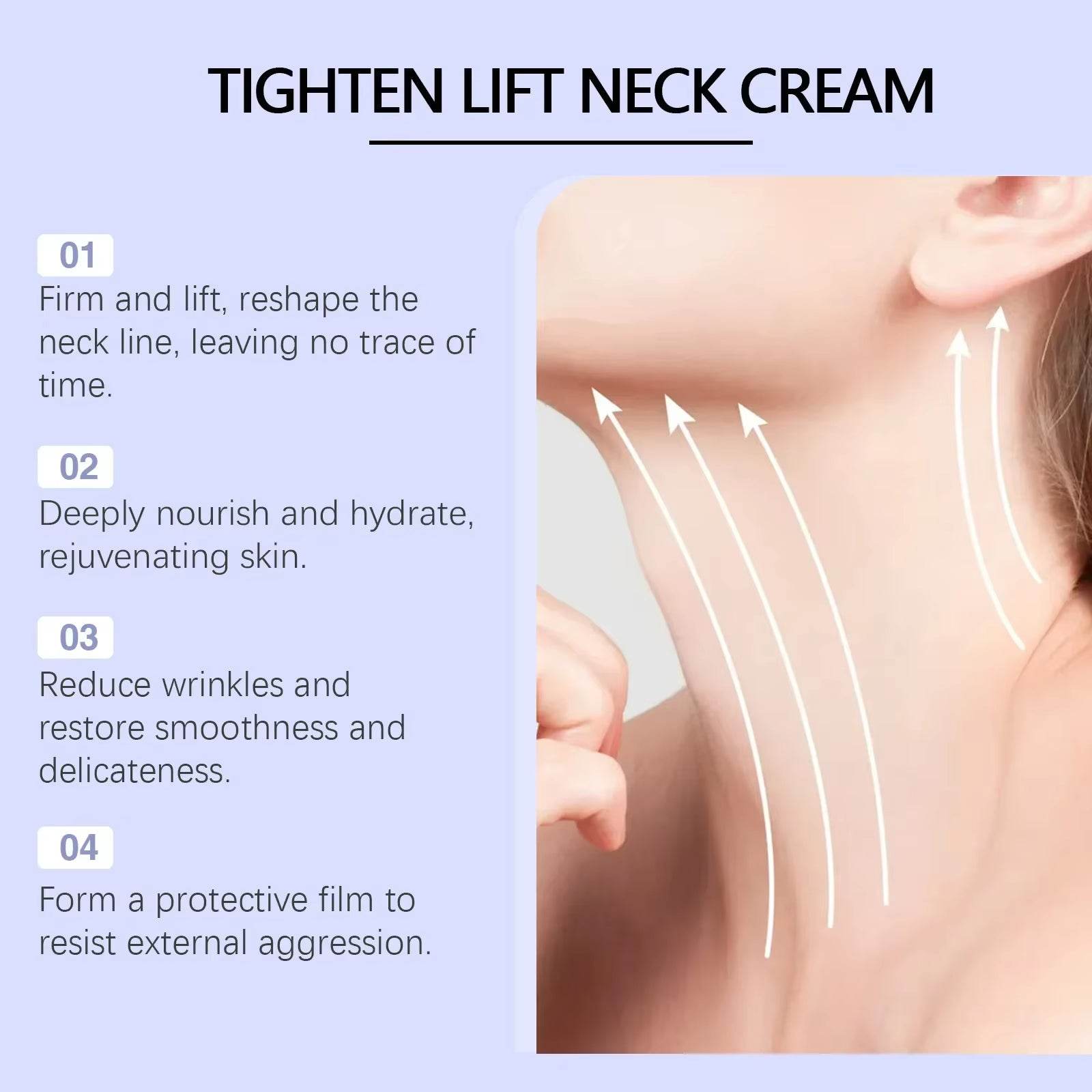 Tighten Lift Neck Cream Lightens Fine Lines Brightens Firms Nourishes Neck Cream Lightening Smoothing Moisturizer Neck Cream - My Chroma Cart