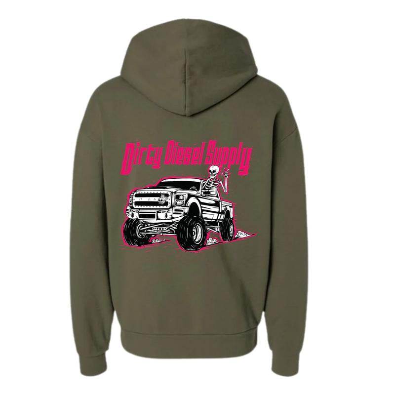 Dirty Diesel Supply 2011-2016 Ford F250 6.7 Red Powerstroke Hooded Sweatshirt - My Chroma Cart