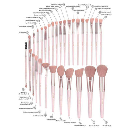 MAANGE Makeup Tool Set, 49Pcs/Set Soft Makeup Brushes, Beauty Sponge, Makeup Puffs, Face Wash Puff, Brush Cleansing Mat & Makeup Storage Bag, Makeup Tool Kit, Makeup Brush Full Set, Makeup Sponges, Cosmetic Tool - My Chroma Cart