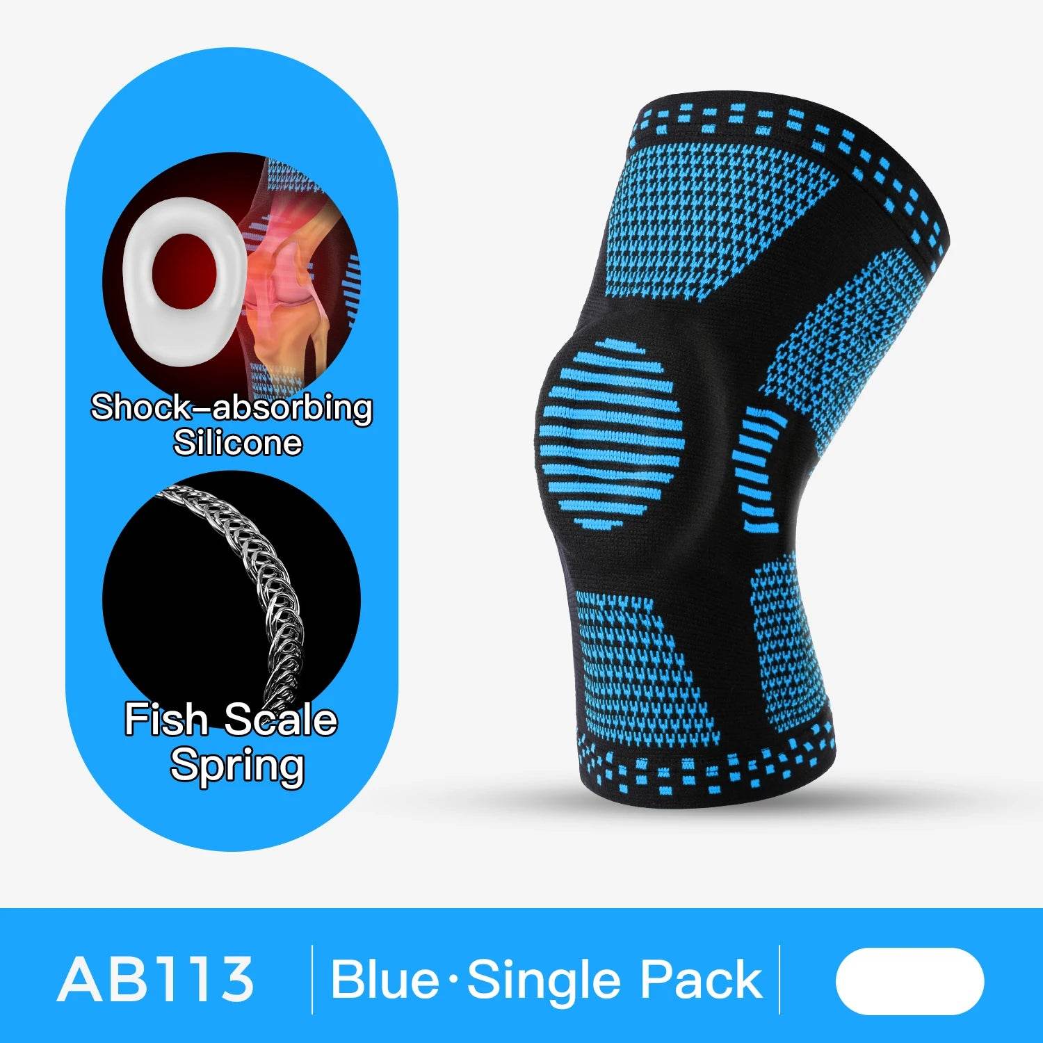 1PC Orthopedic Knee Pad Knee Brace Support Joint Pain Relif Patella Protector Adjustable Sport Kneepad Guard Meniscus Ligament - My Chroma Cart