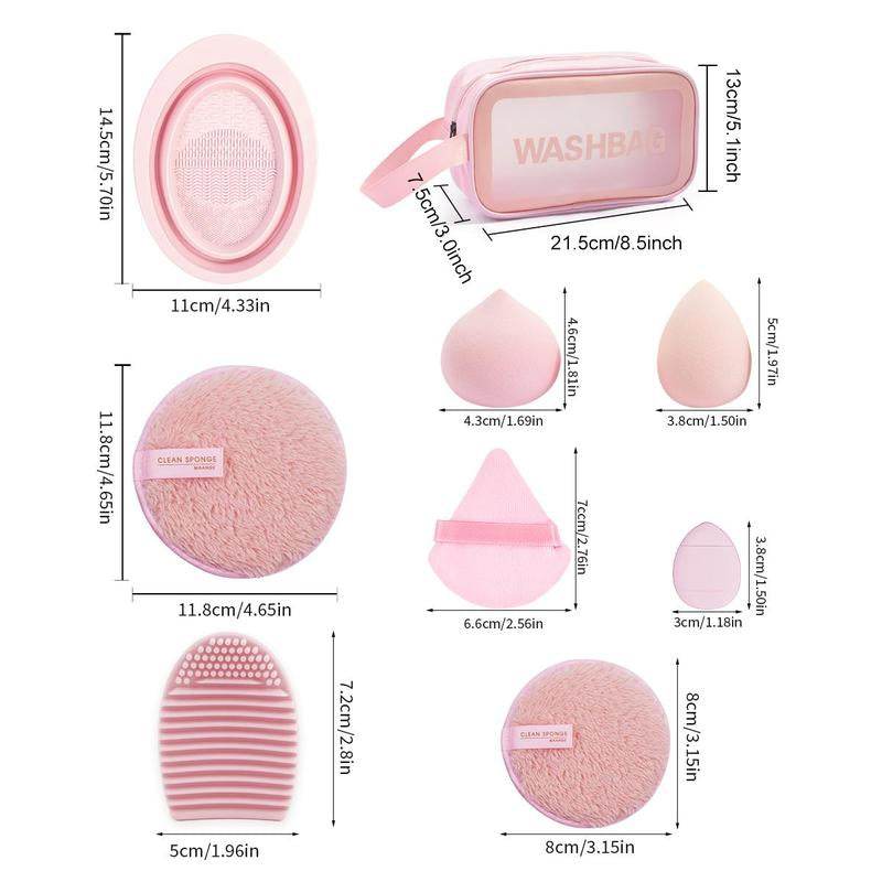 MAANGE Makeup Tool Set, 49Pcs/Set Soft Makeup Brushes, Beauty Sponge, Makeup Puffs, Face Wash Puff, Brush Cleansing Mat & Makeup Storage Bag, Makeup Tool Kit, Makeup Brush Full Set, Makeup Sponges, Cosmetic Tool - My Chroma Cart