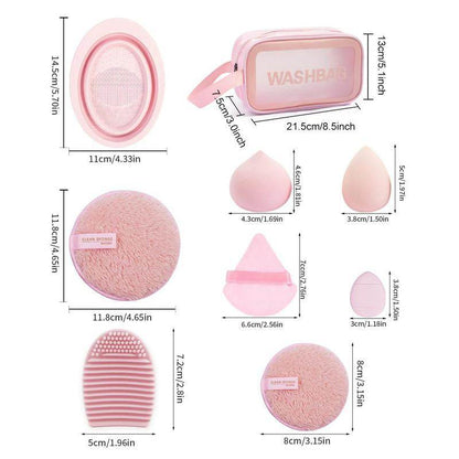 MAANGE Makeup Tool Set, 49Pcs/Set Soft Makeup Brushes, Beauty Sponge, Makeup Puffs, Face Wash Puff, Brush Cleansing Mat & Makeup Storage Bag, Makeup Tool Kit, Makeup Brush Full Set, Makeup Sponges, Cosmetic Tool - My Chroma Cart