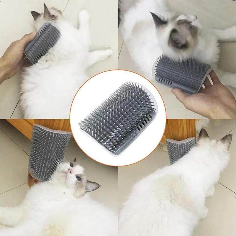 Pet Self Grooming Brush, Cat Corner Massage Comb, Cat Scratcher, Pet Back Massager, Wall Corner Cat Scratching Brush, Pet Stuff - My Chroma Cart