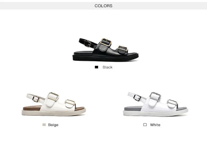BeauToday Women Leather Sandals