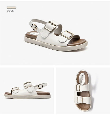 BeauToday Women Leather Sandals