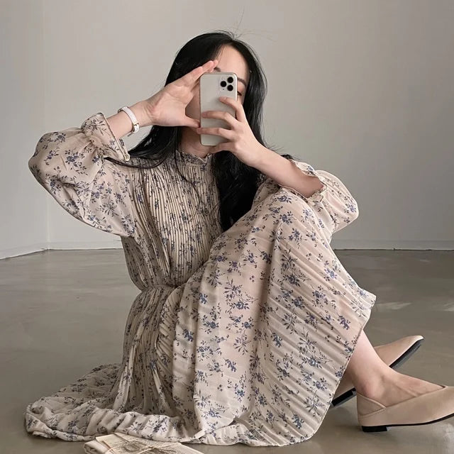 Women’s Floral Puff Sleeve Dress
