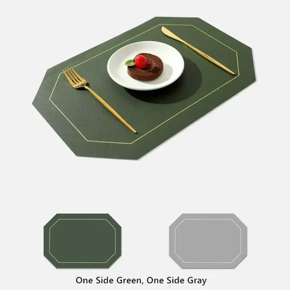 Faux Leather Waterproof Dining Placemats