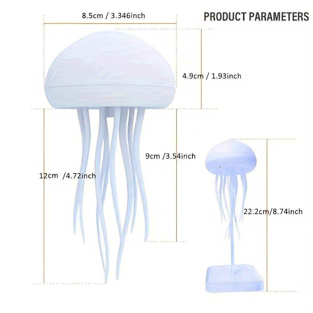 Bionic Jellyfish Night Light,USB Rechargeable with Voice Control,Dancing Tentacles,5 RGB Gradient,Floating Lamp,Bedroom Decor - My Chroma Cart