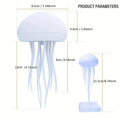 Bionic Jellyfish Night Light,USB Rechargeable with Voice Control,Dancing Tentacles,5 RGB Gradient,Floating Lamp,Bedroom Decor - My Chroma Cart