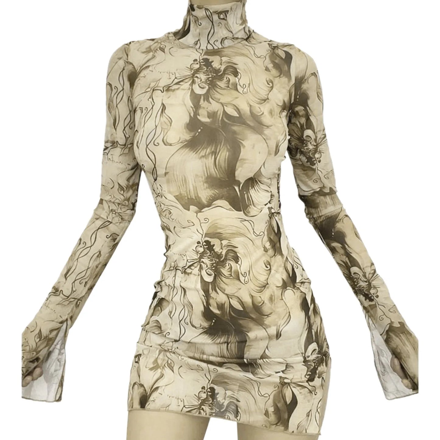 Women’s Y2K Mesh Vintage Dress