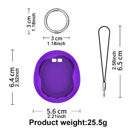 Cute Silicone Protective Case for Tamagotchi Uni 2023 Virtual Pet Machine with Finger Lanyard Anti-Scratch Soft Cover