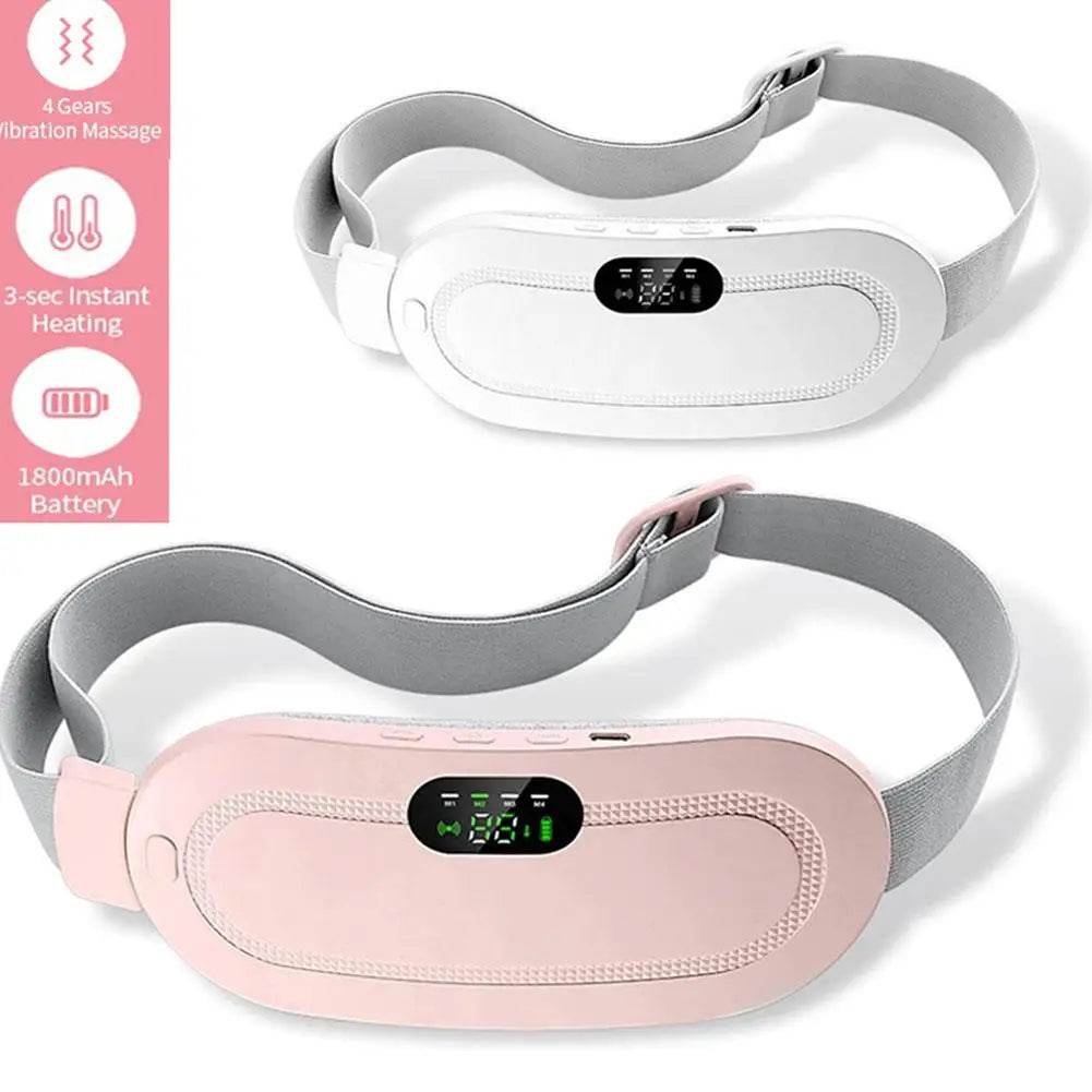Electric Period Cramp Massager Vibrating Heating Belt for Menstrual Waist Stomach Abdominal Warm Belt for women use - My Chroma Cart
