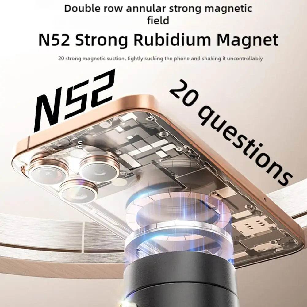 Vacuum Adsorption Magnetic Suction Cup Phone Mount Double Sided Hands-Free Magnetic Cell Phone Holder For Car/Gym/Mirror/Smoot - My Chroma Cart