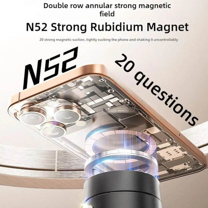 Vacuum Adsorption Magnetic Suction Cup Phone Mount Double Sided Hands-Free Magnetic Cell Phone Holder For Car/Gym/Mirror/Smoot - My Chroma Cart