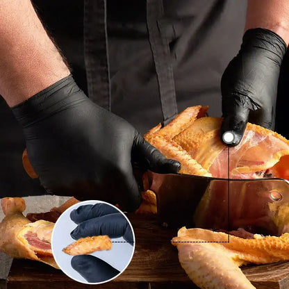 50/100pcs disposable black nitrile gloves, kitchen, tattoo, hair dye gloves, food processing, household small tools