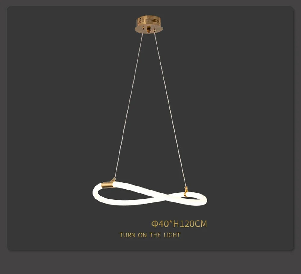 Nordic Gold LED Chandelier Dining Light