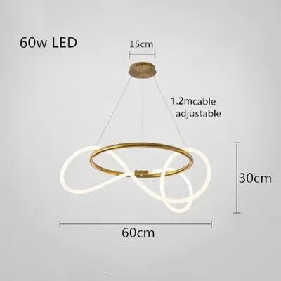 Nordic Gold LED Chandelier Dining Light