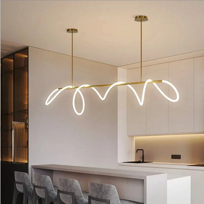 Nordic Gold LED Chandelier Dining Light