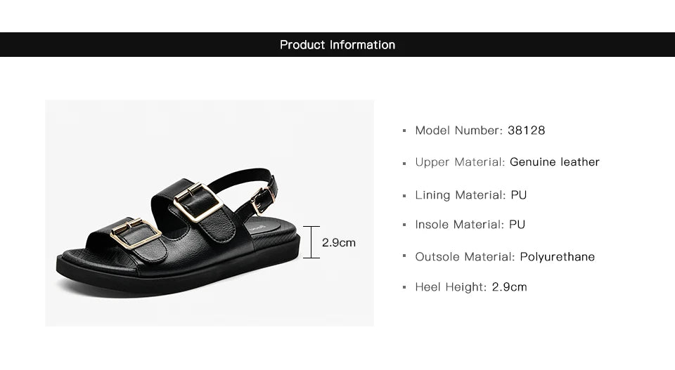 BeauToday Women Leather Sandals