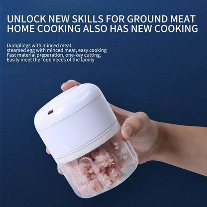 Electric Garlic Masher Portable Chopper Multi Function Meat Grinder Masher Machine Mini Garlic Vegetable Chopper Usb Charging - My Chroma Cart