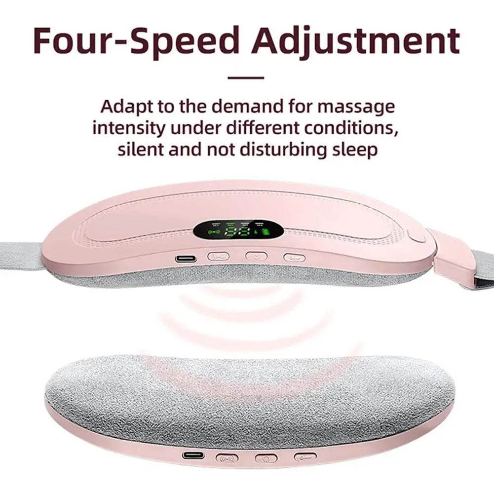 Electric Period Cramp Massager Vibrating Heating Belt for Menstrual Waist Stomach Abdominal Warm Belt for women use - My Chroma Cart