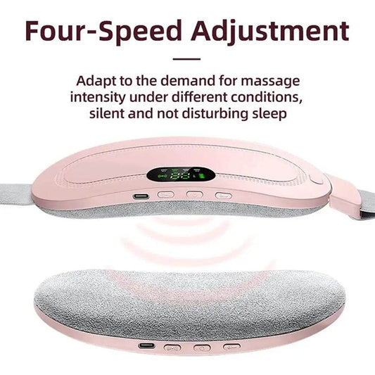 Electric Period Cramp Massager Vibrating Heating Belt for Menstrual Waist Stomach Abdominal Warm Belt for women use - My Chroma Cart