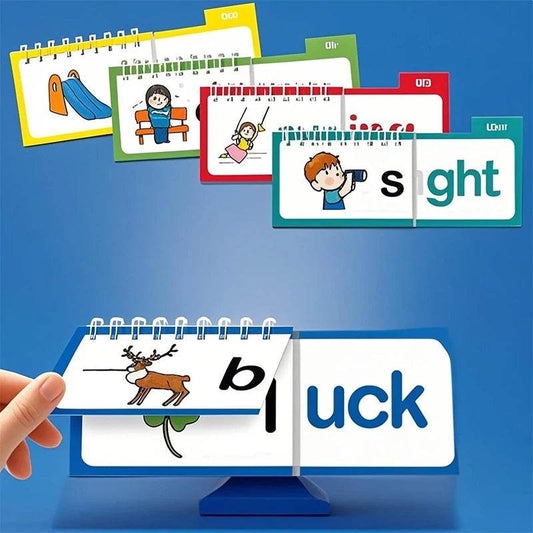 Reading Flip Book Read and Rhyme Flip Books Word Family Flip Books Flash Cards ABC Vocabulary Cards Montessori Educational - My Chroma Cart