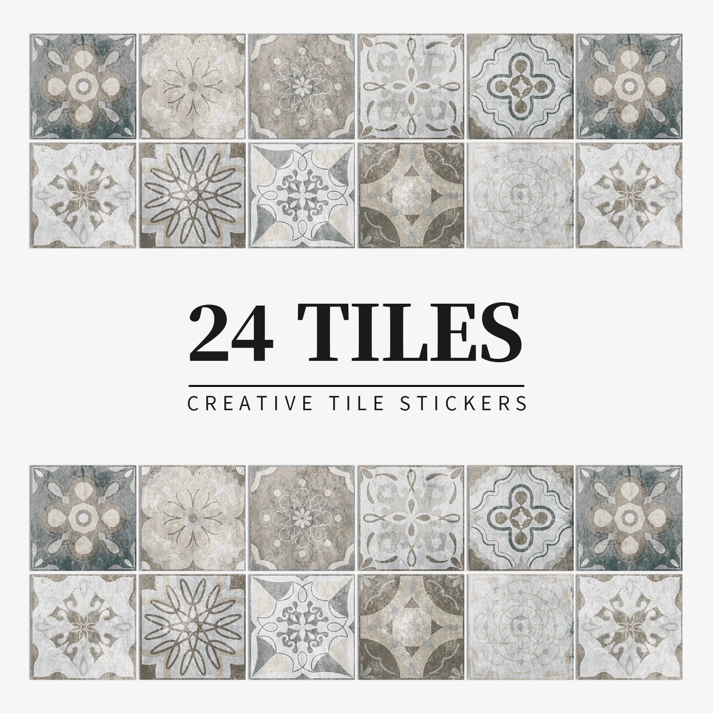 24 PCS PVC Tile Stickers Waterproof