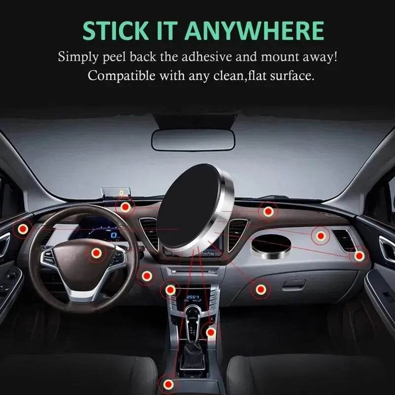 Magnetic Phone Car Holder Stand Universal Magnetic Mount Bracket Stick on Car Dashboard Wall for iPhone Samsung Xiaomi Huawei - My Chroma Cart