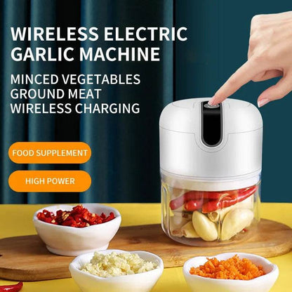 Electric Garlic Masher Portable Chopper Multi Function Meat Grinder Masher Machine Mini Garlic Vegetable Chopper Usb Charging - My Chroma Cart