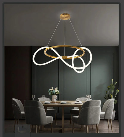 Nordic Gold LED Chandelier Dining Light