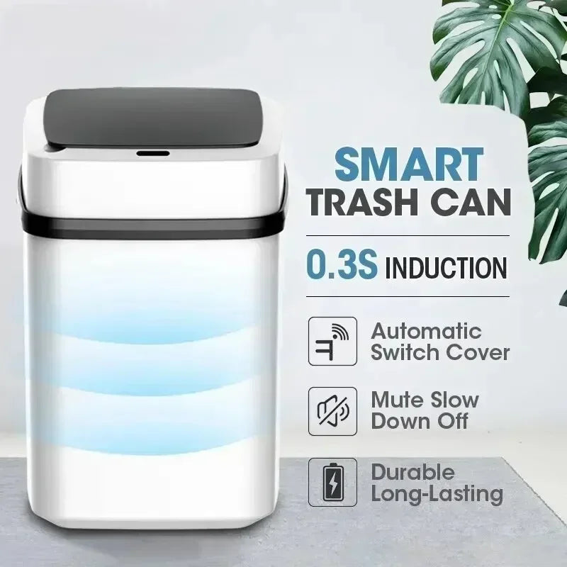 13L Touchless Automatic Sensor Trash Can for Home