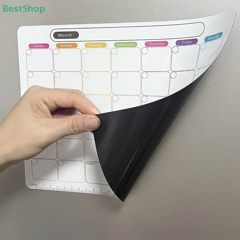 ★★★Magnetic Calendar Sticker, Refrigerator Magnet,Soft Note Message Board,Monthly And Weekly Planner - My Chroma Cart
