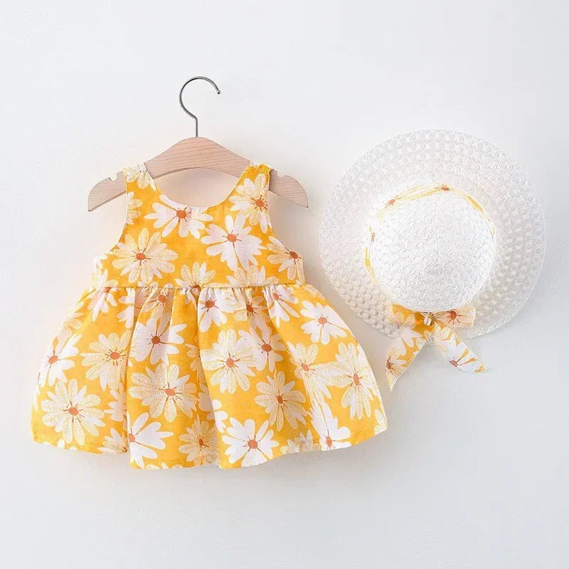 Girls Summer Floral Princess Dress