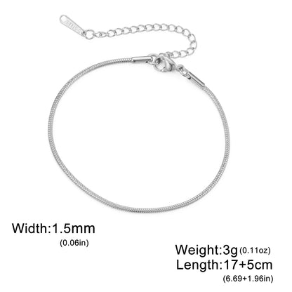 Skyrim Stainless Steel Gold Color Bracelet Twist Figaro Cuban Chain Bracelets Women Trendy Minimalist Jewelry Gifts Wholesale