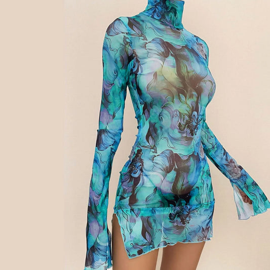 Women’s Y2K Mesh Vintage Dress
