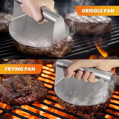 Stainless Steel Round Smash Burger Press Hamburger Patties Meat Press Mold for Deli Beef Press Plate Masher Kitchen Accessories