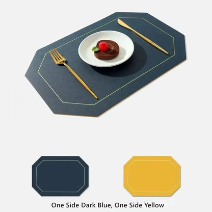 Faux Leather Waterproof Dining Placemats