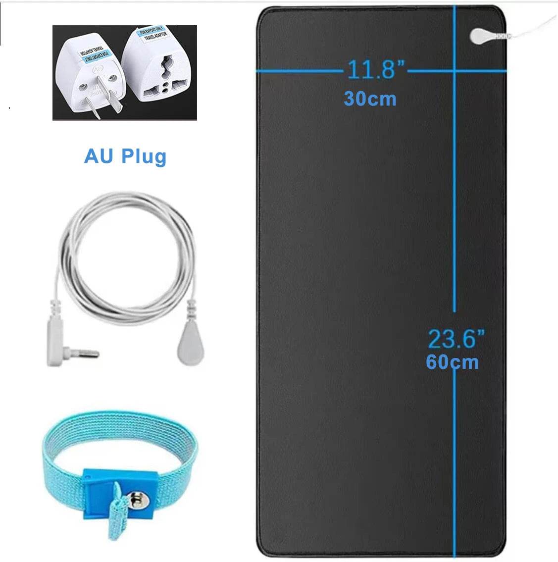 Earthing Mat with Wristband Soft PU Grounding Mat Pad Healthy Balance for Anxiety Relief & Better Sleep Earth Connected Therapy - My Chroma Cart