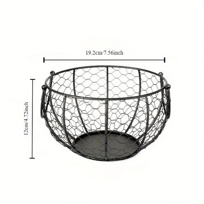Metal Wire Egg Basket Chicken Holder
