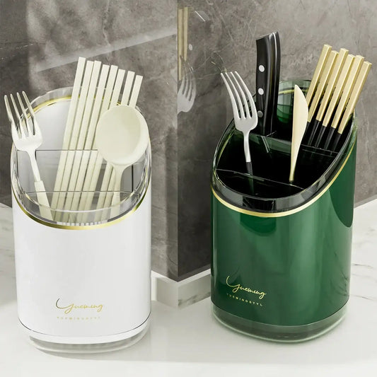 Luxury Chopsticks Storage Box, Household Kitchen Tube, Multi-Functional Draining Rack, Integrated Compartment Cage, Knife Holder