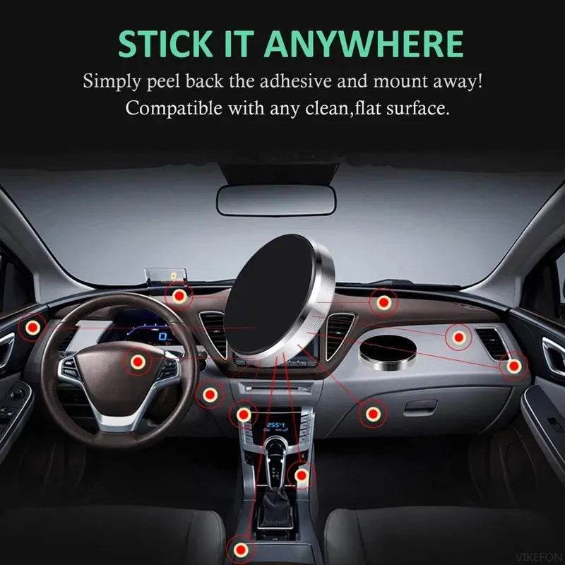 Magnetic Phone Car Holder Stand Universal Magnetic Mount Bracket Stick on Car Dashboard Wall for iPhone Samsung Xiaomi Huawei - My Chroma Cart