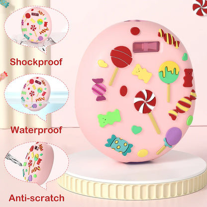 Cute Silicone Protective Case for Tamagotchi Uni 2023 Virtual Pet Machine with Finger Lanyard Anti-Scratch Soft Cover