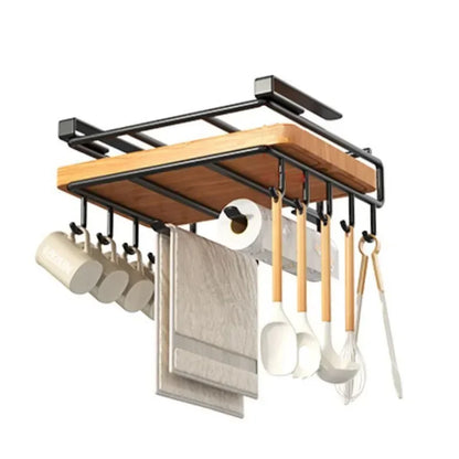 Kitchen Hanging Organizer Rack with Hooks