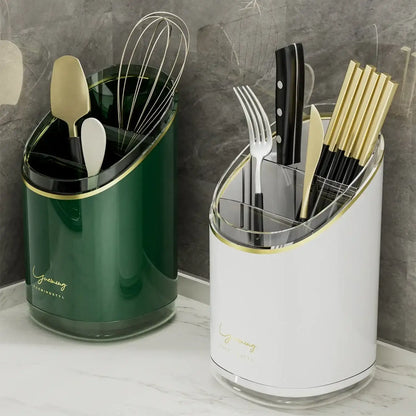 Luxury Chopsticks Storage Box, Household Kitchen Tube, Multi-Functional Draining Rack, Integrated Compartment Cage, Knife Holder