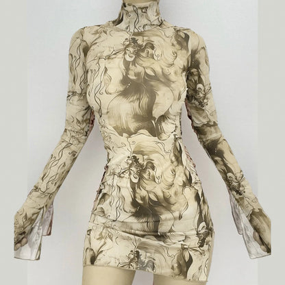 Women’s Y2K Mesh Vintage Dress