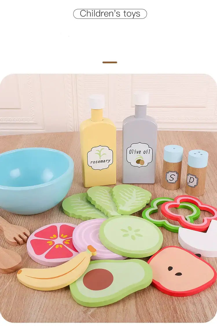 Wooden Pretend Play Food Kitchen Toys Classic Cutting Cooking Set Kids HousePlay Educational Imitation Game Toys for Girls Boys