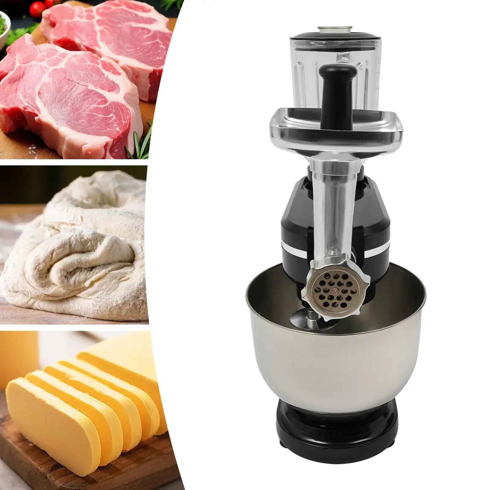 Kitchen Mixer with 6+1 Speed Settings, 1500W Power, for Dough, Whipped Cream, Juices,  Perfect for Home Bakery, or Restaurant